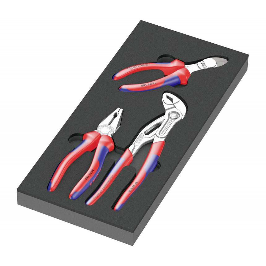 Wera 150180 Kleště Knipex v pěnové vložce, typ 9780, Set 1 (Sada 3 dílů)