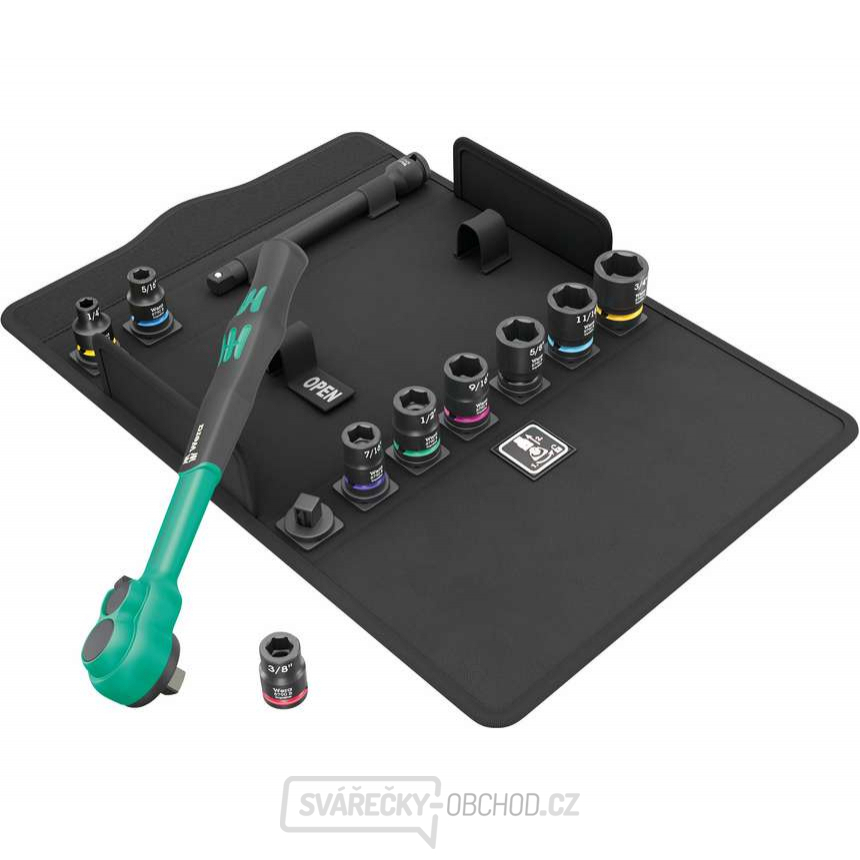 Wera 005531 Ráčna Zyklop Comfort 3/8" včetně hlavic 1/4 ÷ 3/4", 8100 SB 13 (Sada 11 dílů)