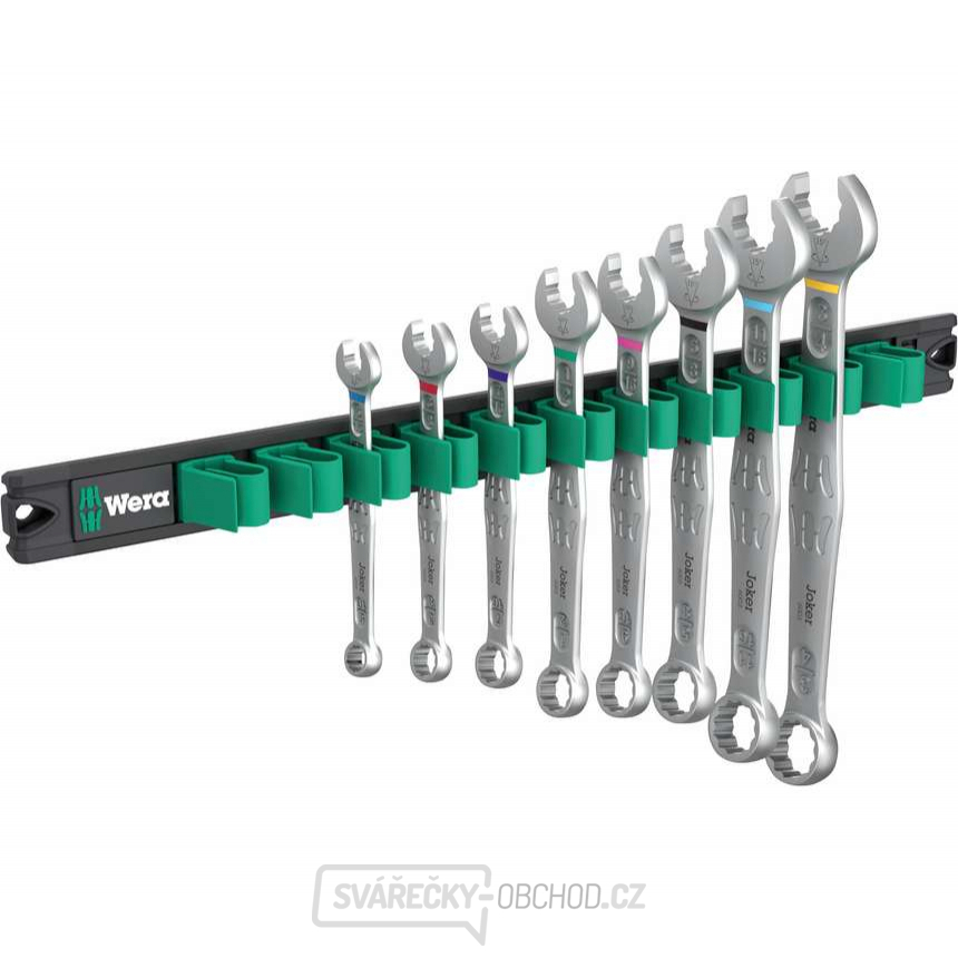 Wera 020235 Očkoploché klíče 5/16 ÷ 3/4" 6003 Joker Imperial 1 na magnetické liště, 9642 (Sada 8 dílů)