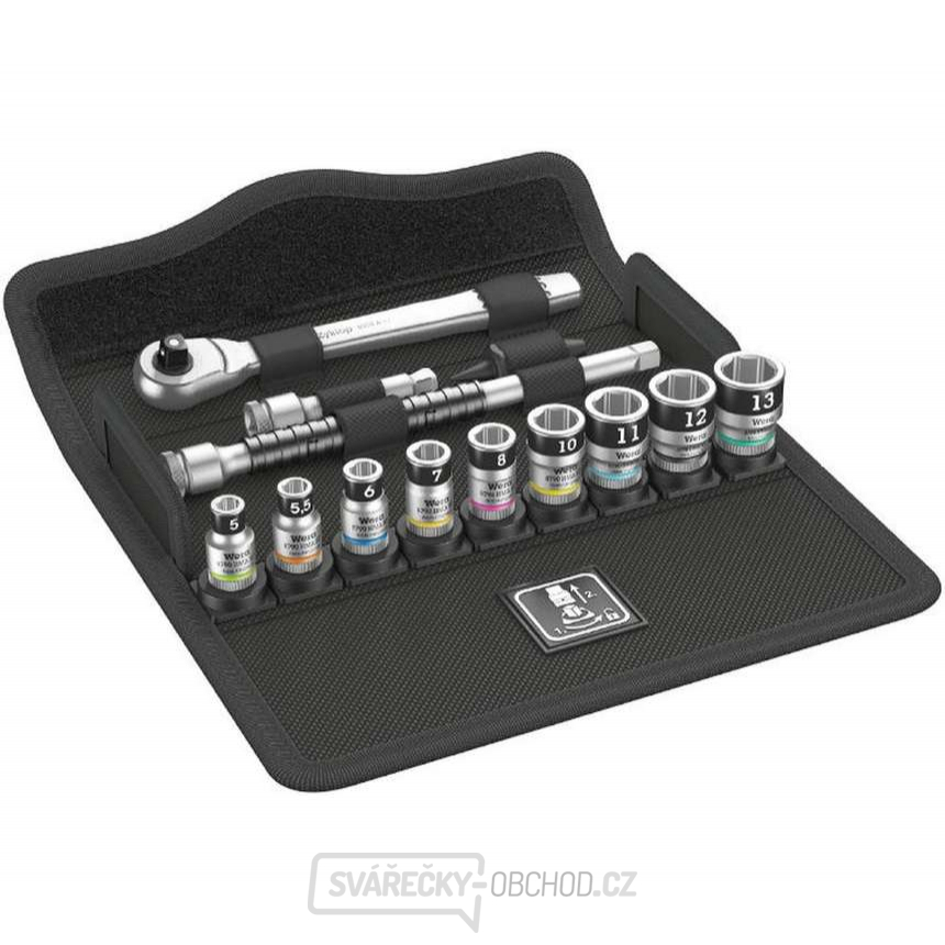 Wera 003756 Ráčnová sada Zyklop Metal 1/4" 8100 SA 12 HF, přidržovací funkce (13 dílů)