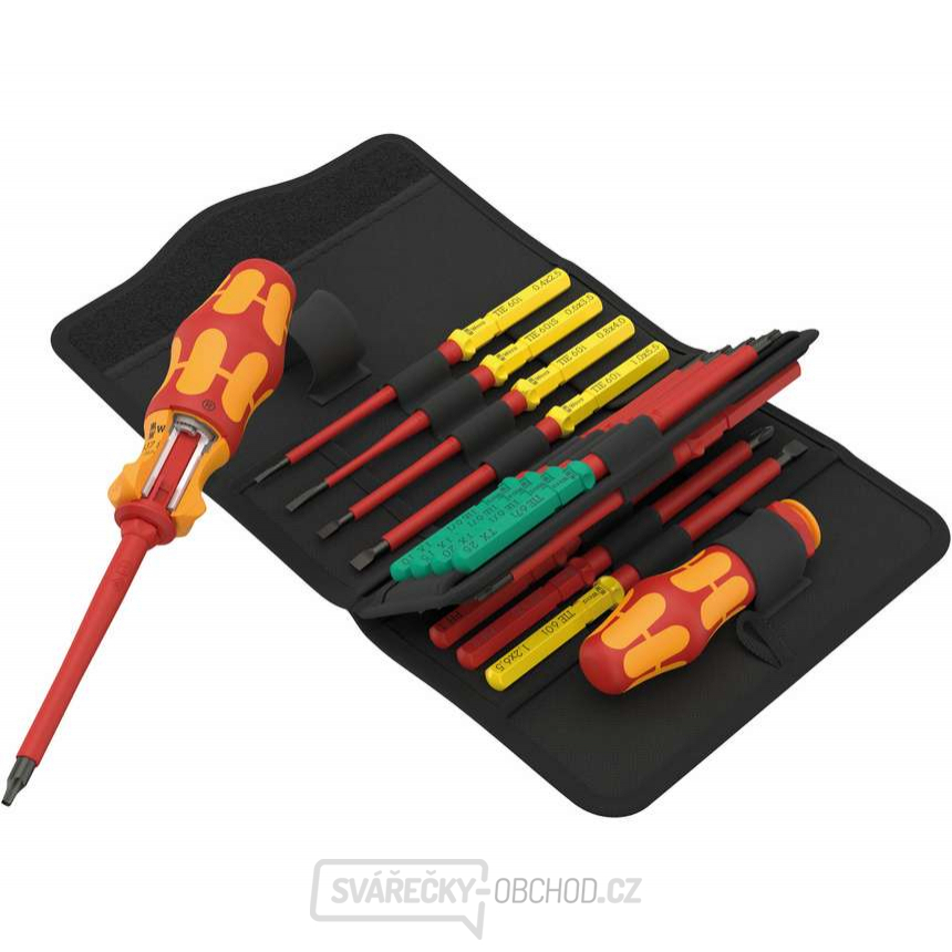 Wera 006619 Rukojeť s ráčnou Kraftform Kompakt VDE 17 RA Imperial 1 a výměnnými čepelemi (Sada 17 dílů)