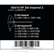 Wera 023454 Šroubováky Hex-Plus 3/32 ÷ 3/8" s příčnou rukojetí typ 454/10 HF Set Imperial 2 Přidržovací funkce (Sada 10 dílů) náhled