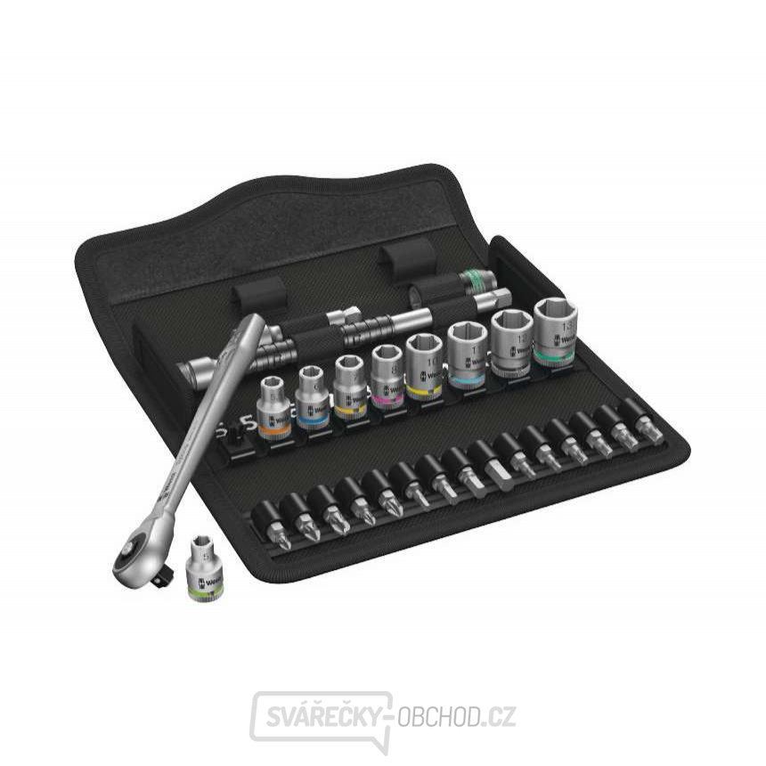 Wera 004017 Ráčna 1/4" Zyklop Metal 8100 SA 7. Sada 28 dílů