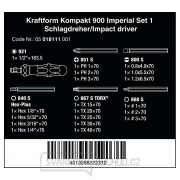 Wera 018111 Rázové šroubováky 1/4" Kraftform Plus 900 Imperial Set 1 (Sada 19 dílů) Náhled