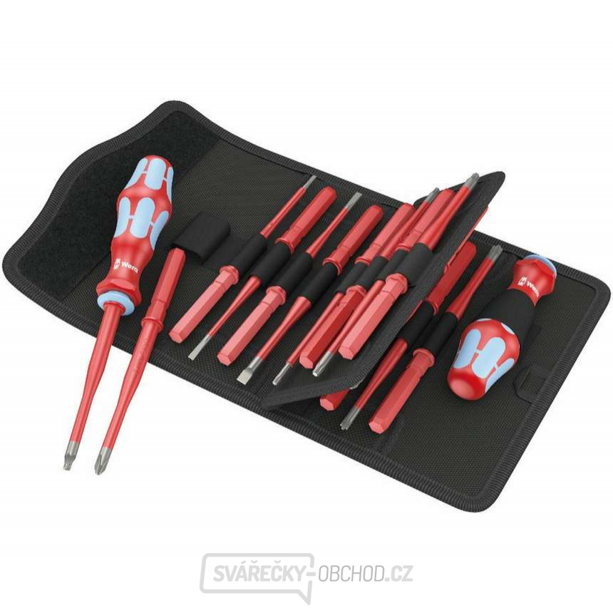 Wera 059041 Šroubovací rukojeť Kraftform Kompakt VDE Stainless 17 extra slim 1, včetně čepelí (Sada 17 dílů)