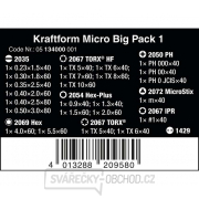 Wera 134000 Šroubováky Wera k použití v elektronice Kraftform Micro Big Pack 1 (Sada 25 dílů) Náhled