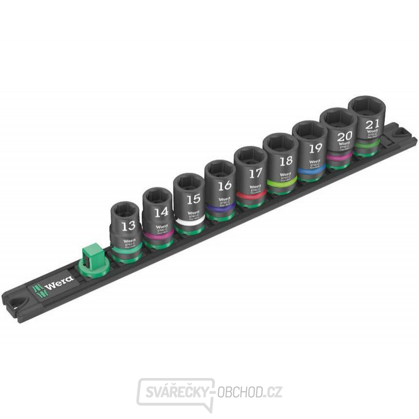 Wera 005490 Magnetická lišta C Impaktor 1 se sadou nástrčných hlavic 13 ÷ 21 mm typ 8790 C Impaktor 1/2" (Sada 9 dílů) Wera 005490 Magnetická lišta C Impaktor 1 se sadou nástrčných hlavic 13 ÷ 21 mm typ 8790 C Impaktor 1/2" (Sada 9 dílů) gallery main image