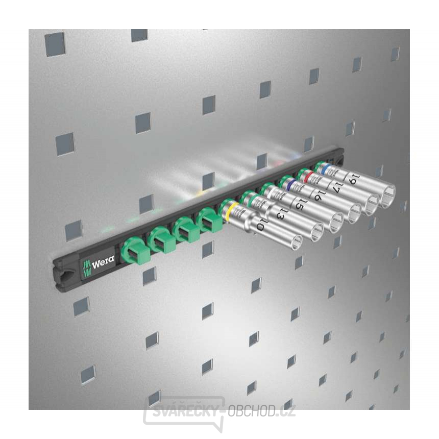 Wera 005470 Magnetická lišta C Deep 1 se sadou prodloužených nástrčných hlavic 10 ÷ 19 mm typ 8790 HMC Deep 1/2" (Sada 6 dílů)
