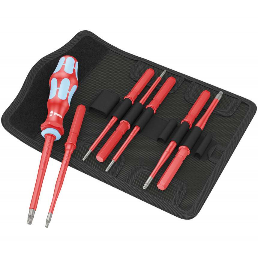 Wera 059040 Šroubovací rukojeť Kraftform Kompakt VDE Stainless 8 extra slim 1, včetně čepelí (Sada 8 dílů) 05006630001