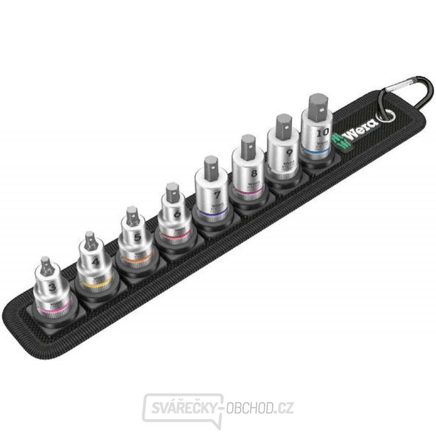Wera 003971 Zástrčné hlavice inbus Zyklop 3/8" Belt B 2 s přidržovací funkcí (Sada 8 dílů)