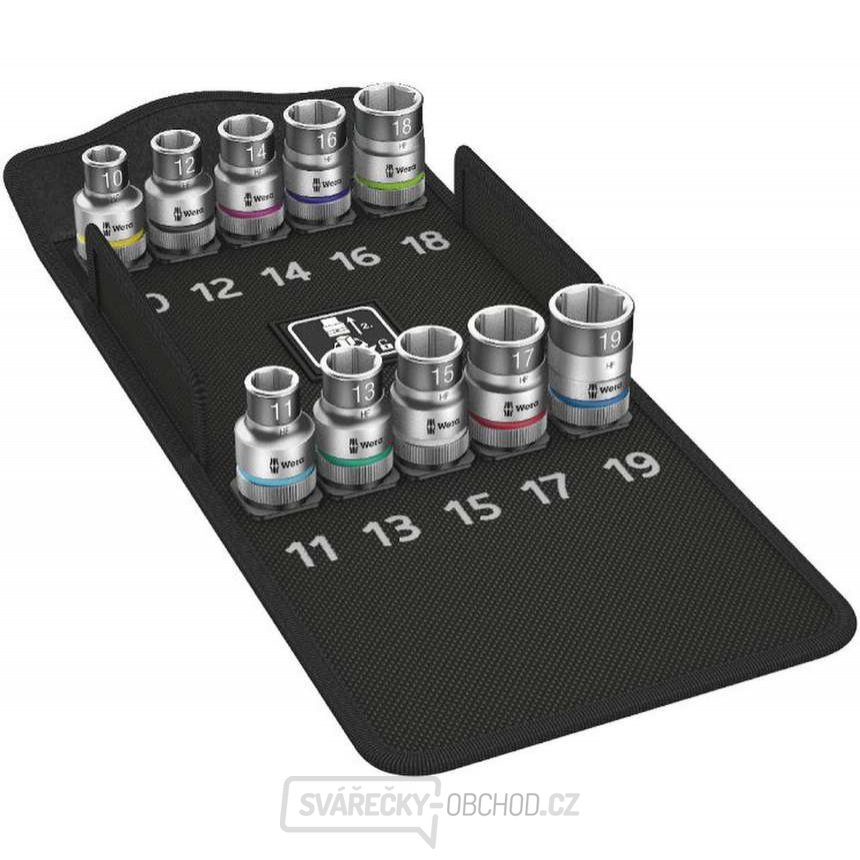 Wera 004203 Nástrčné hlavice Zyklop 1/2" 8790 HMC HF 1 s přidržovací funkcí (Sada 10 dílů)