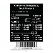Wera 051013 Výměnné šroubovací čepele Kraftform Kompakt 20 Tool Finder 3 s taškou (Sada 13 dílů) Náhled