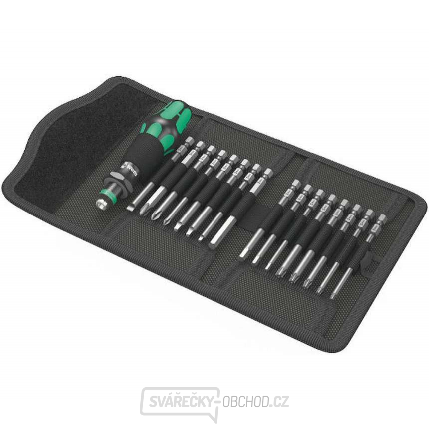 Wera 051042 Houževnaté bity Kraftform Kompakt 60 Imperial s držákem 816 R (Palcová sada 17 dílů)