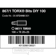 Wera 072448 Bity 1/4" TX 20 867/1 Z TORX DIY (Balení 100 ks) Náhled