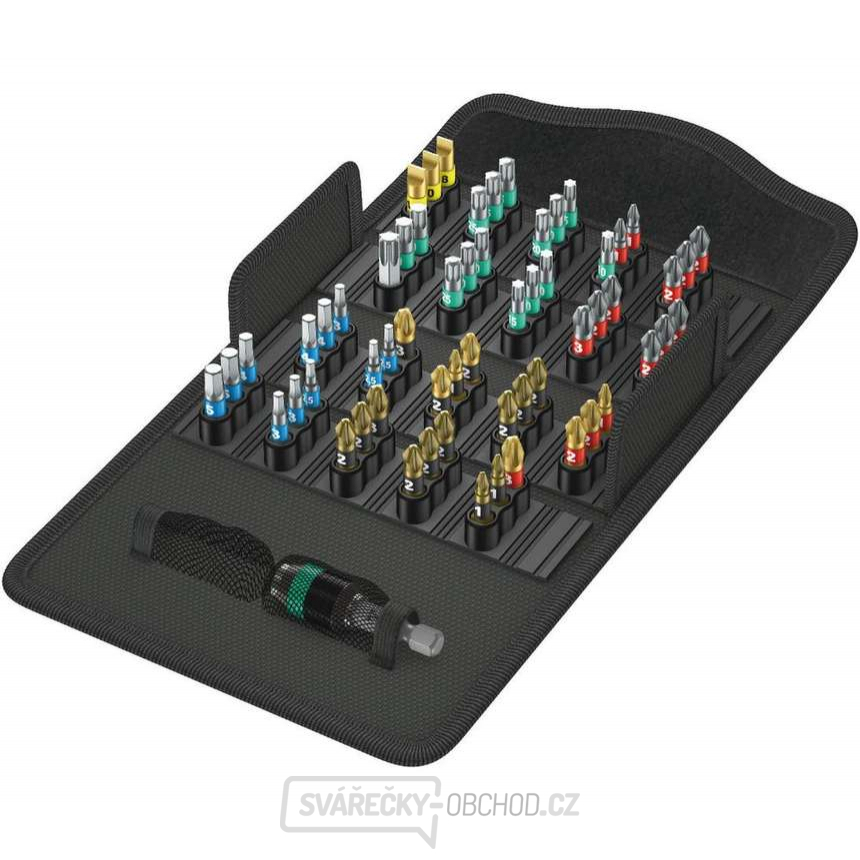 Wera 057441 Houževnaté bity Bit-Safe 61 BiTorsion 1 s držákem 889/4/1 K (Sada 61 dílů)