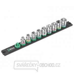 Wera 005430 Magnetická lišta B 4 se sadou nástrčných hlavic 8 ÷ 19 mm typ 8790 HMB Zyklop 3/8" (Sada 9 dílů)