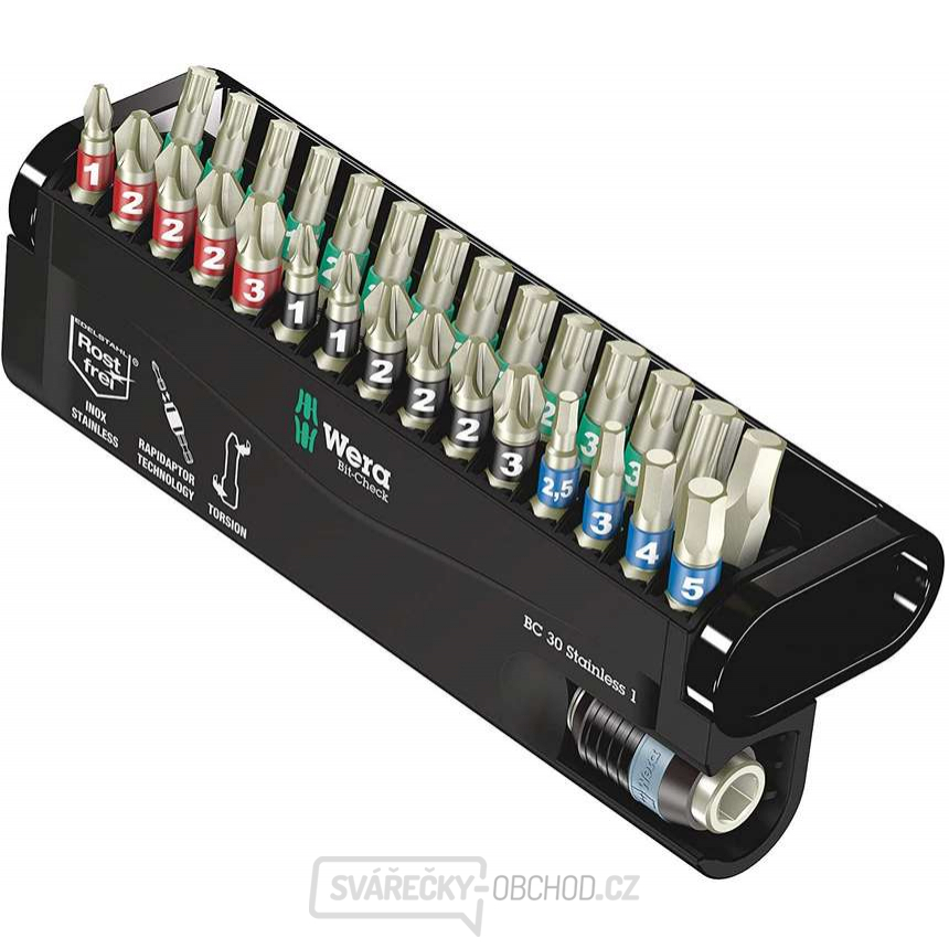 Wera 071109 Nerezové bity 1/4" Bit Check® 30 Stainless 1 (Sada 30 dílů)