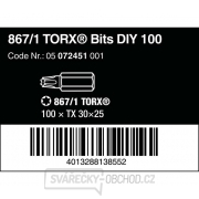 Wera 072451 Bity 1/4" TX 30 867/1 Z TORX DIY (Balení 100 ks) Náhled