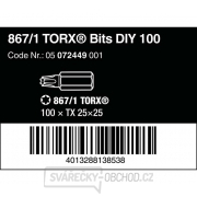 Wera 072449 Bity 1/4" TX 25 867/1 Z TORX DIY (Balení 100 ks) Náhled