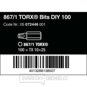 Wera 072446 Bity 1/4" TX 10 867/1 Z TORX DIY (Balení 100 ks) Náhled