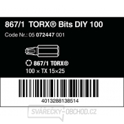 Wera 072447 Bity 1/4" TX 15 867/1 Z TORX DIY (Balení 100 ks) Náhled