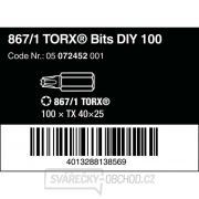 Wera 072452 Bity 1/4" TX 40 867/1 Z TORX DIY (Balení 100 ks) Náhled
