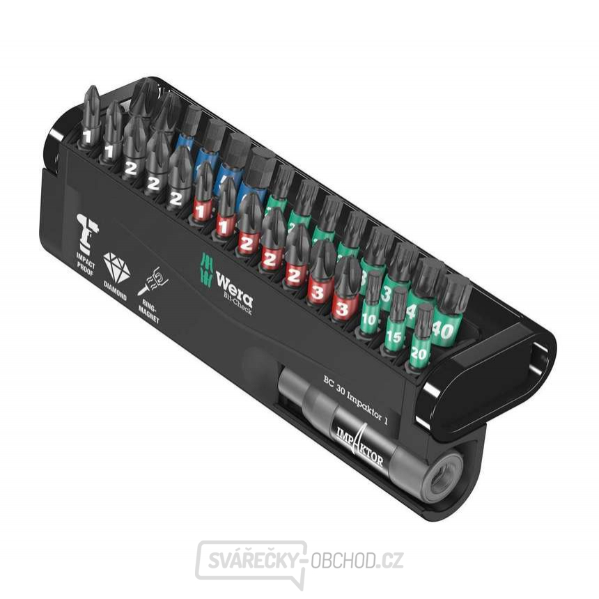 Wera 057690 Bity Bit-Check 30 Impaktor 1 s držákem 897/4 Impaktor R (Sada 30 dílů)