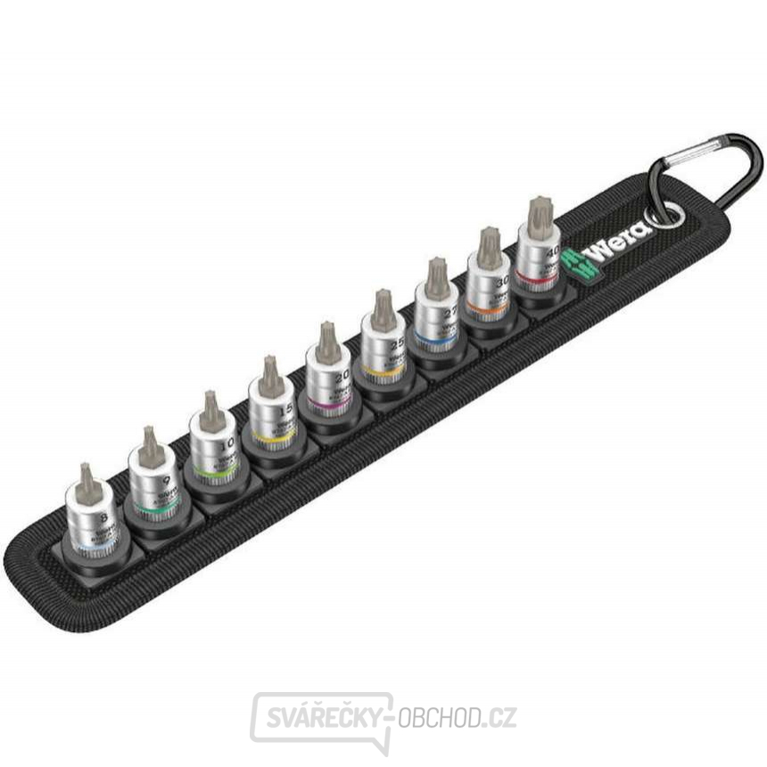 Wera 003882 Zástrčné hlavice Torx Zyklop 1/4" Belt A 3 TORX® HF s přidržovací funkcí (Sada 9 dílů)