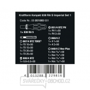 Wera 051065 Držák bitů Kraftform Kompakt 838 RA S Imperial Set 1 včetně bitů (Sada 14 dílů) Náhled