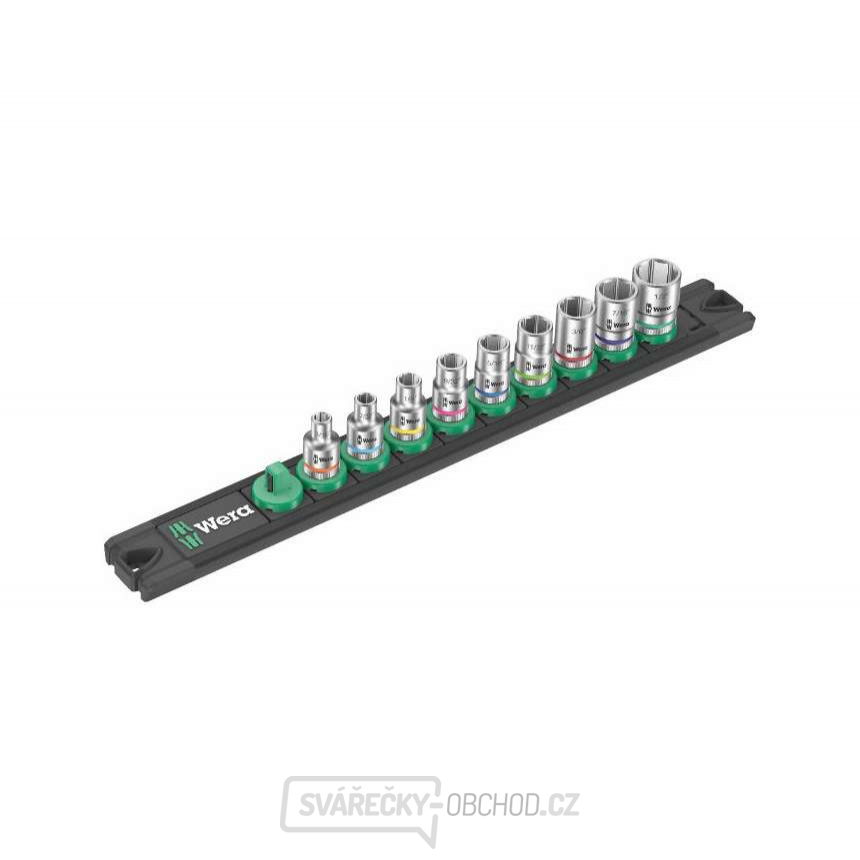 Wera 005420 Magnetická lišta A Imperial 1 se sadou palcových nástrčných hlavic 3/16 ÷ 1/2" mm typ 8790 HMA Zyklop 1/4" (Sada 9 dílů)