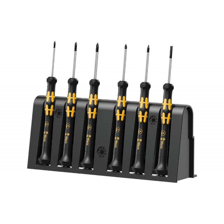 Wera 030180 Šroubováky pro elektroniku Kraftform Kompakt Micro typ 1550/6 ESD (Sada 6 dílů + stojánek) 05030180001