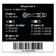 Wera 004177 Šroubovací bity Bicycle Set 9 (Sada 10 dílů) Náhled