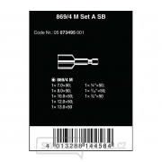 Wera 073495 - Bitové nástrčné hlavice 1/4" šestihran Set A SB typ 869/4 M  (Sada 8 dílů) Náhled