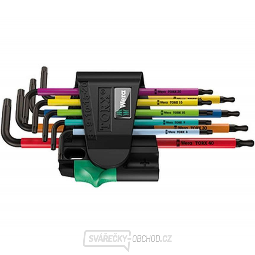 Wera 073599 Zástrčné klíče 967 SPKL/9 TORX BO Multicolour, BlackLaser (Sada 9 dílů)