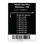 Wera 073544 Zástrčné klíče inbus 3950/9 Hex-Plus Stainless 1 SB, nerezové (Sada 9 dílů) Náhled