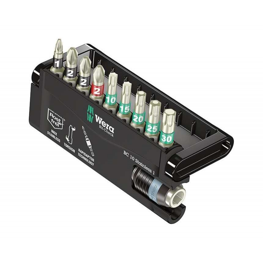 Wera 071110 Nerezové bity 1/4" Bit Check 10 Stainless 1 (Sada 10 dílů) 05071110001