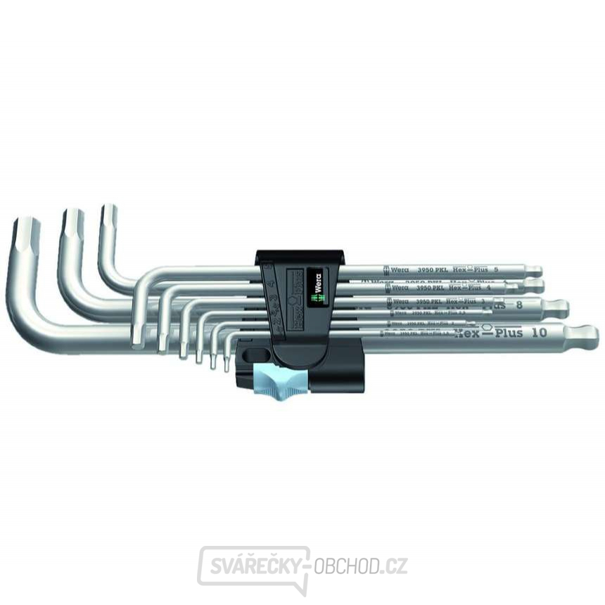 Wera 022720 Zástrčné klíče inbus 3950/9 Hex-Plus Stainless 1, nerezová ocel  (Sada 9 dílů)
