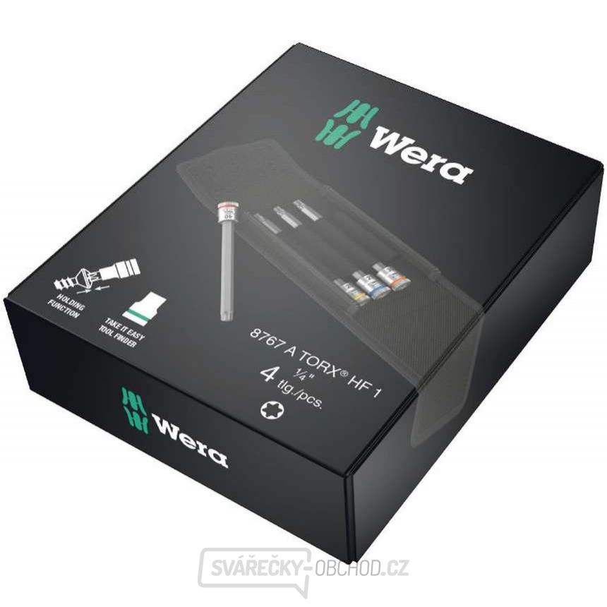 Wera 003375 Zástrčné nástavce pro Zyklop 1/4" typ 8767 A TORX HF 1 s přidržovací funkcí (5 ks)