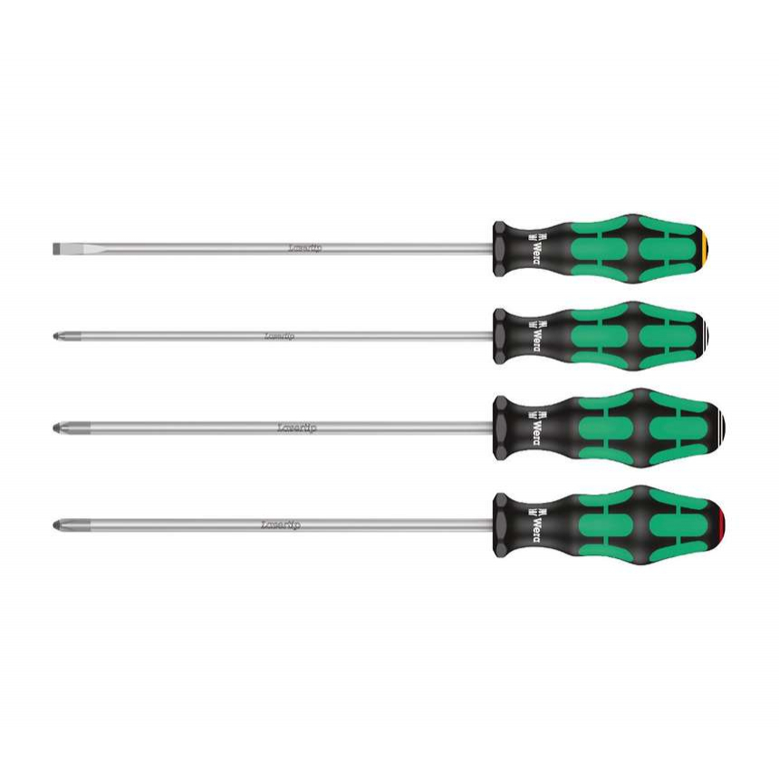 Wera 347736 Prodloužené šroubováky Kraftform Plus Lassertip typ 335/350/355/4 (Sada 4 díly) 05347736002