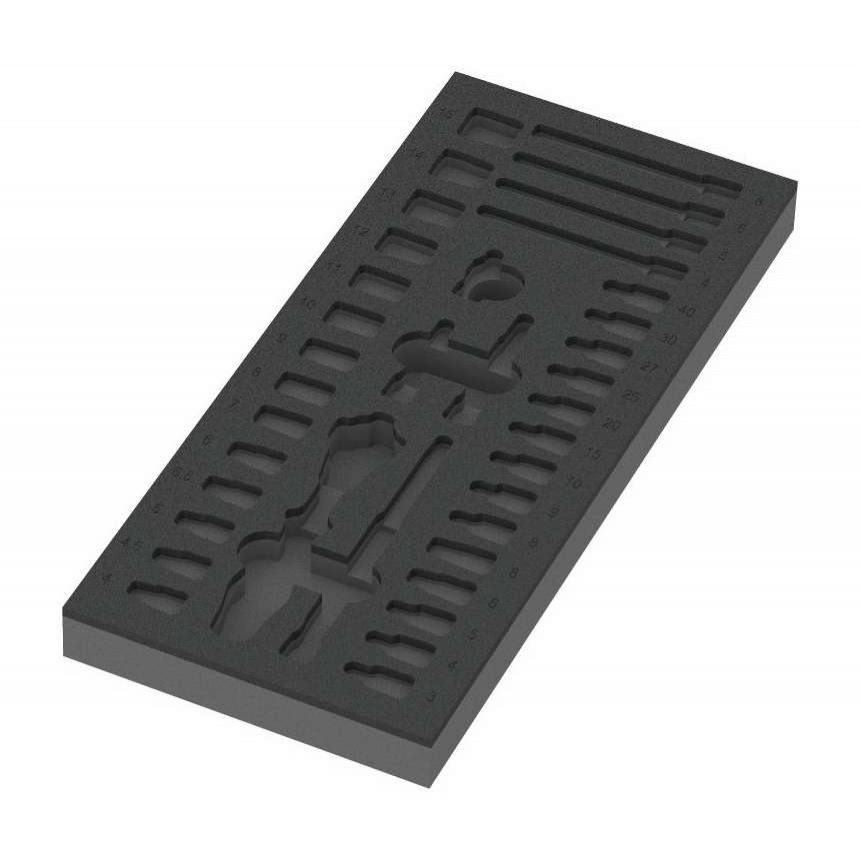 Wera 137320 Nářaďový modul - pěnová vložka 9820 pro set ráčnové sady 8000 A Zyklop 1/4". Bez nářadí 05137320001