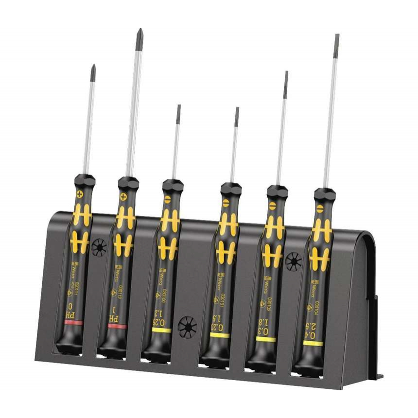 Wera 030170 Mikro šroubováky pro elektroniku 1578 A/6 ESD (Sada 6 ks + stojánek) 05030170001