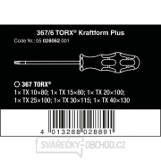 Wera 028062 Šroubováky Kraftform Plus 367/6 Rack (Sada 6 ks Torx) náhled