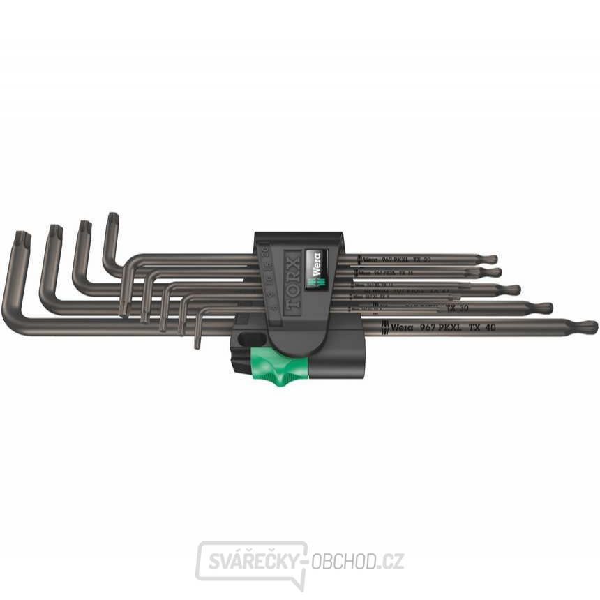 Wera 024460 Zástrčné klíče TORX® 967/9 TX XL 1, dlouhé (Sada 9 dílů)