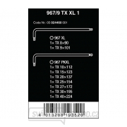 Wera 024460 Zástrčné klíče TORX® 967/9 TX XL 1, dlouhé (Sada 9 dílů) Náhled