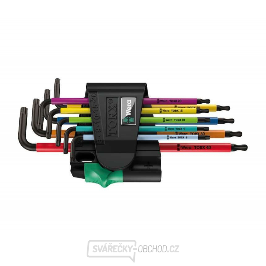 Wera 024335 Zástrčné klíče Torx 967/9 TX BO Multicolour 1, BlackLaser  (Sada 9 dílů)