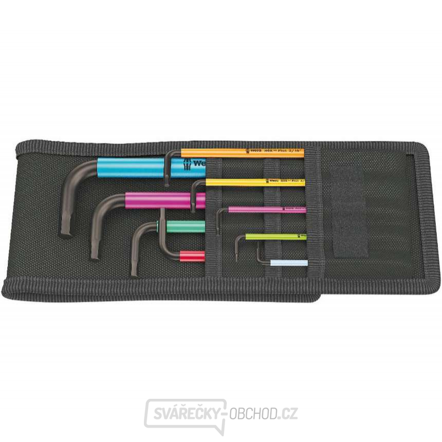 Wera 022639 Zástrčné klíče inbus 950/9 Hex-Plus Multicolour Imperial 1, palcové, BlackLaser  (Sada 9 dílů)