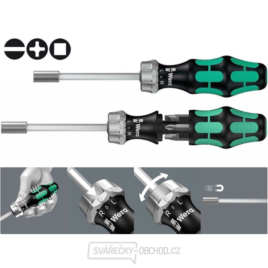 Wera 051510 Držák bitů Kraftform Kompakt 27 Set 1 včetně bitů v rukojeti (Sada 7 dílů) Wera 051510 Držák bitů Kraftform Kompakt 27 Set 1 včetně bitů v rukojeti (Sada 7 dílů) gallery main image