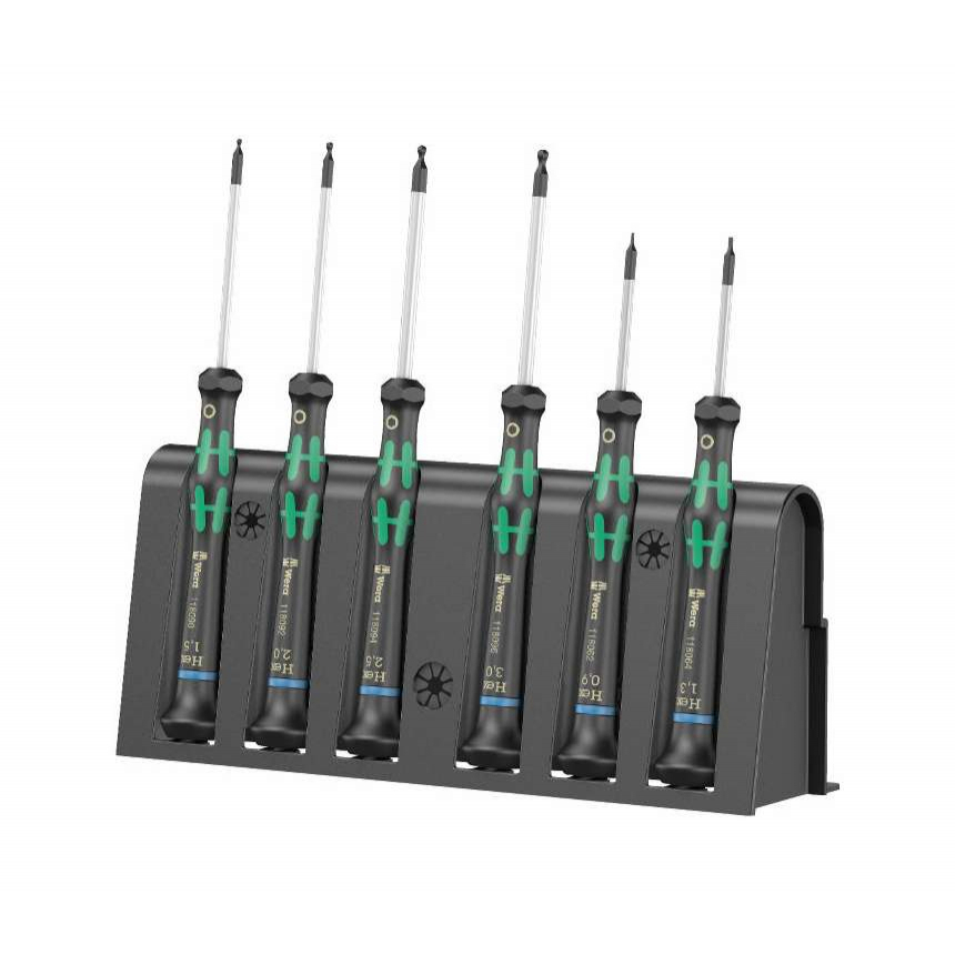 Wera 118156 Šroubováky pro elektroniku Kraftform Micro 2052/6 (Sada 6 ks a stojánek) 05118156001