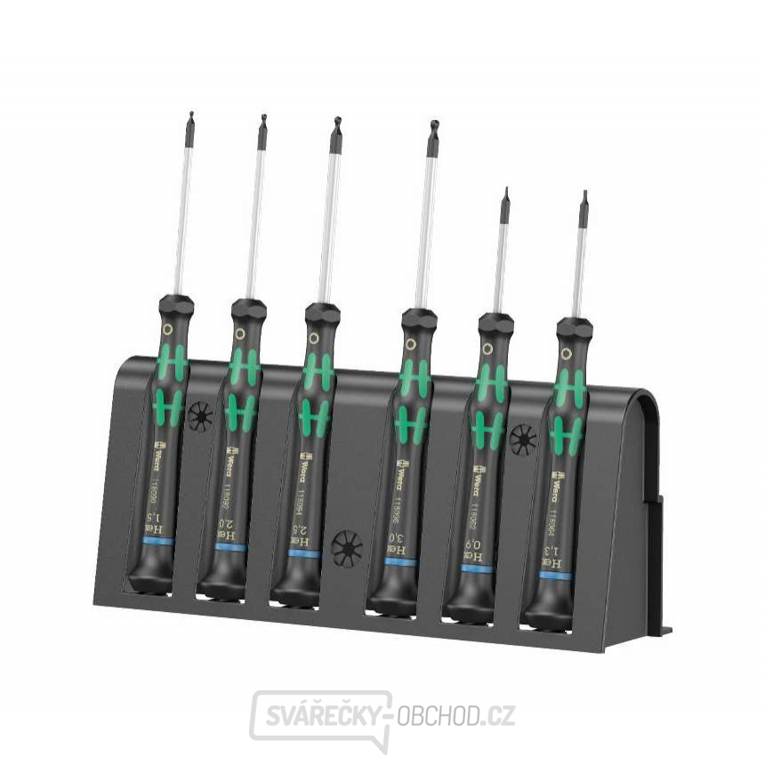Wera 118156 Šroubováky pro elektroniku Kraftform Micro 2052/6 (Sada 6 ks a stojánek)