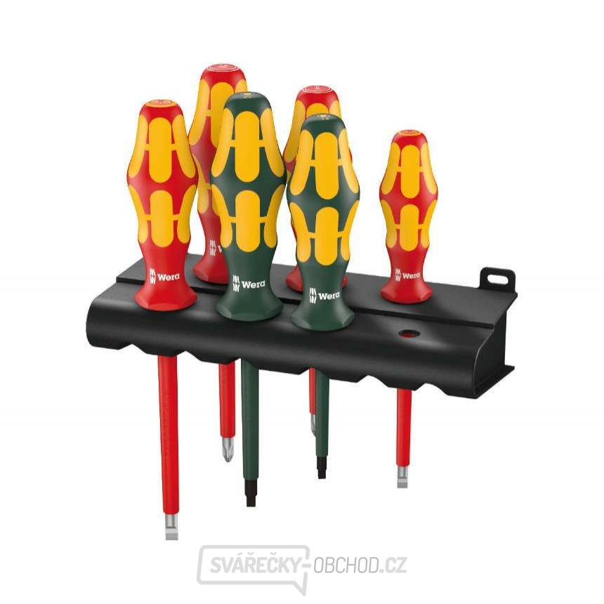 Wera 347777 Elektrikářské šroubováky Kraftform Plus VDE řada 100 typ 160 i/168 i/6 (Sada 6 dílů + stojánek) Wera 347777 Elektrikářské šroubováky Kraftform Plus VDE řada 100 typ 160 i/168 i/6 (Sada 6 dílů + stojánek) gallery main image